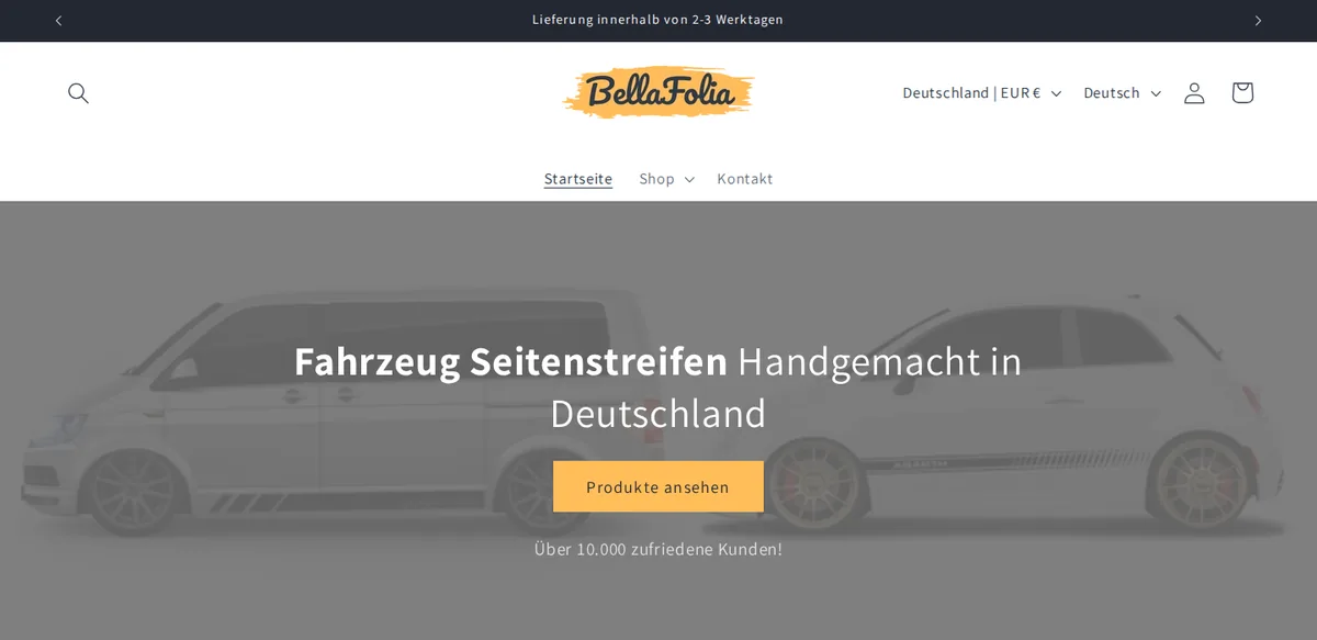 Startseite von BellaFolia